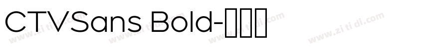 CTVSans Bold字体转换